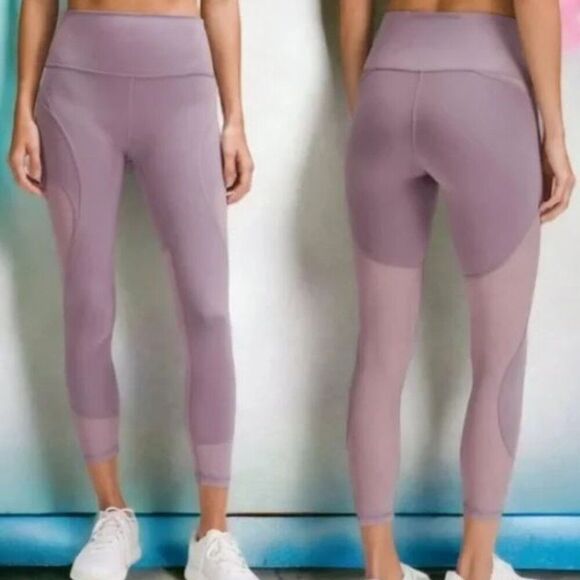 NWT lululemon Wunder Train Mesh Panel HR Tight 25" Violet Verbena - Picture 1 of 4